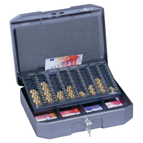 Cassetta portavalori DURABLE EUROBOXX® metallo antracite/grigio 35,2x27,6x12 cm 178257